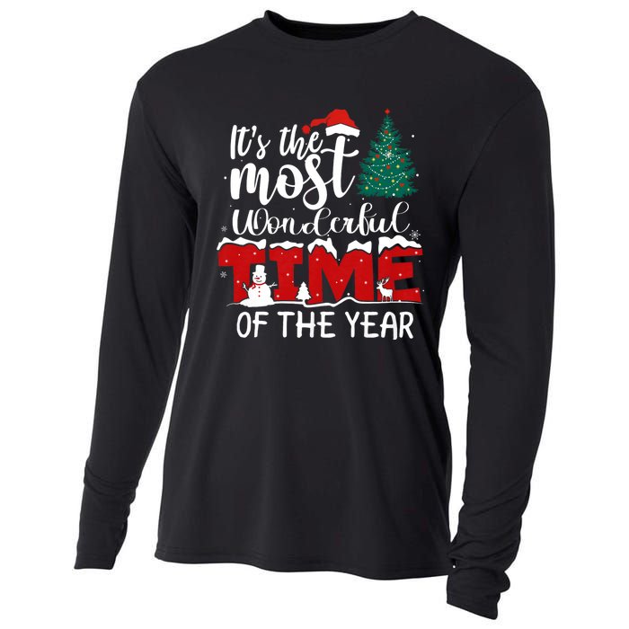 Christmas Trees ItS The Most Wonderful Time Of The Year Cooling Performance Long Sleeve Crew