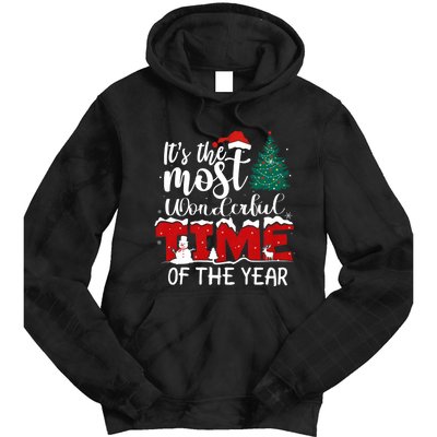 Christmas Trees ItS The Most Wonderful Time Of The Year Tie Dye Hoodie