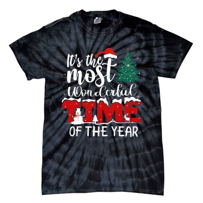 Christmas Trees ItS The Most Wonderful Time Of The Year Tie-Dye T-Shirt