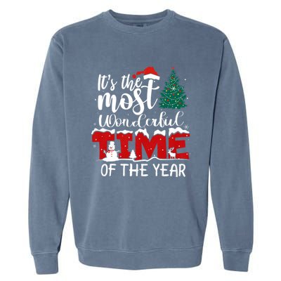 Christmas Trees ItS The Most Wonderful Time Of The Year Garment-Dyed Sweatshirt