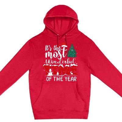 Christmas Trees ItS The Most Wonderful Time Of The Year Premium Pullover Hoodie