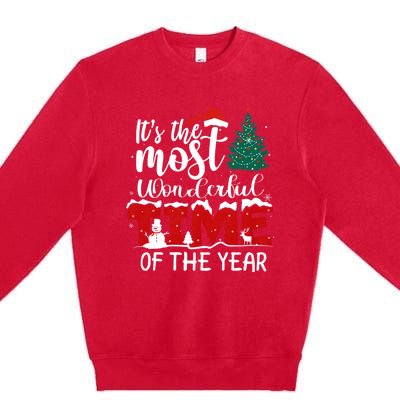 Christmas Trees ItS The Most Wonderful Time Of The Year Premium Crewneck Sweatshirt