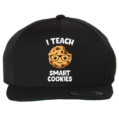 Cookie Teacher I Teach Smart Cookies Cute Teacher Gift Wool Snapback Cap