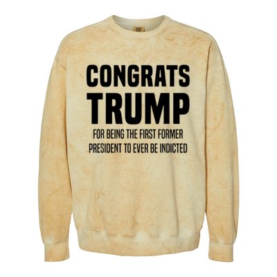 Congrats Trump Indicted Colorblast Crewneck Sweatshirt