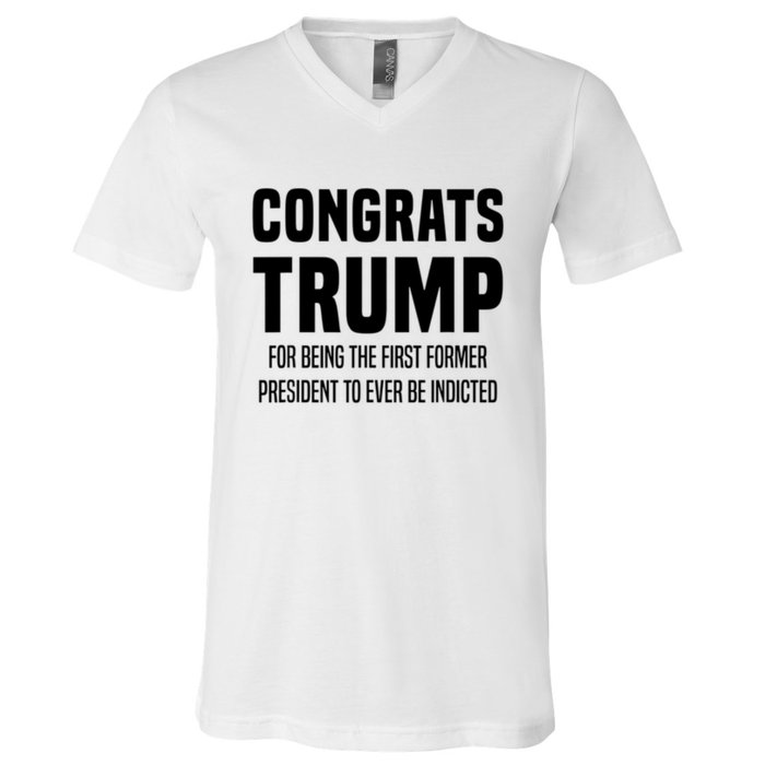 Congrats Trump Indicted V-Neck T-Shirt