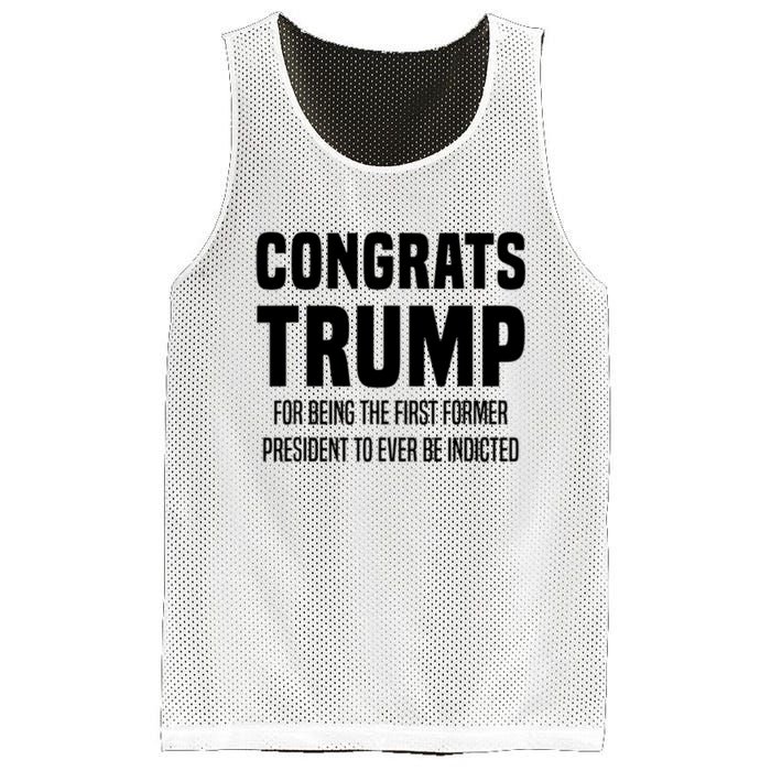 Congrats Trump Indicted Mesh Reversible Basketball Jersey Tank