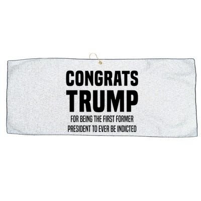 Congrats Trump Indicted Large Microfiber Waffle Golf Towel