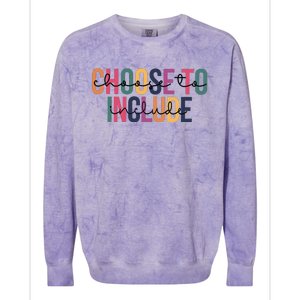 Choose To Include SPED Teacher Life Colorblast Crewneck Sweatshirt