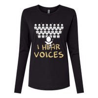 Choir Teacher I Hear Voices Funny Chorister Womens Cotton Relaxed Long Sleeve T-Shirt