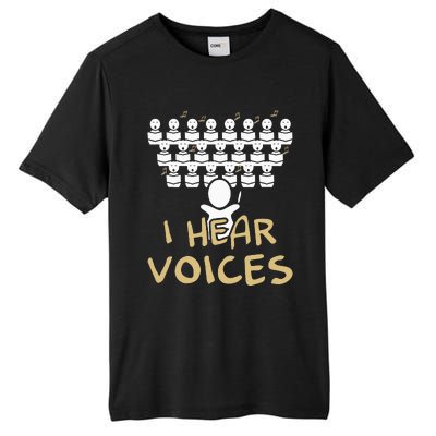 Choir Teacher I Hear Voices Funny Chorister Tall Fusion ChromaSoft Performance T-Shirt