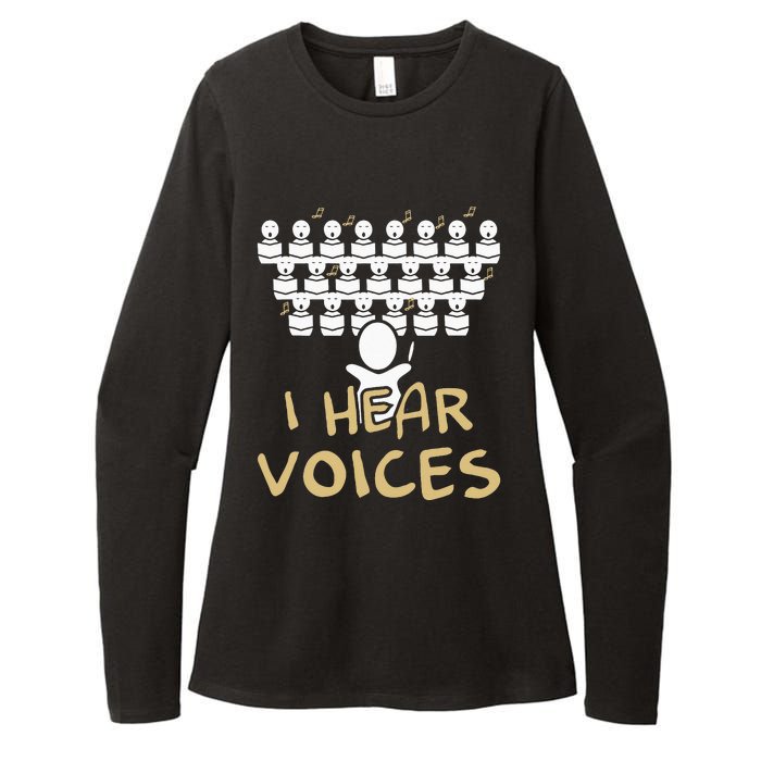 Choir Teacher I Hear Voices Funny Chorister Womens CVC Long Sleeve Shirt