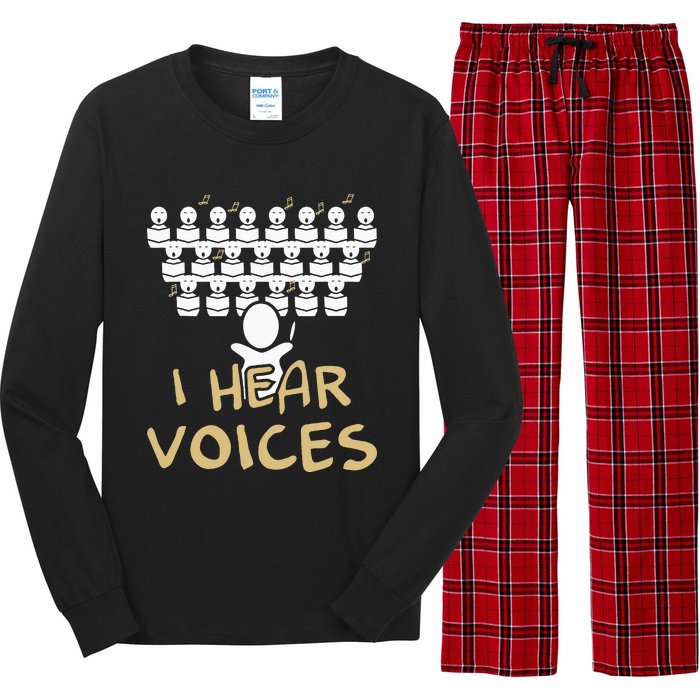 Choir Teacher I Hear Voices Funny Chorister Long Sleeve Pajama Set