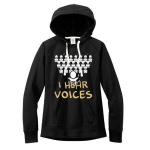 Choir Teacher I Hear Voices Funny Chorister Women's Fleece Hoodie