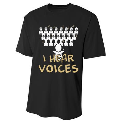 Choir Teacher I Hear Voices Funny Chorister Performance Sprint T-Shirt