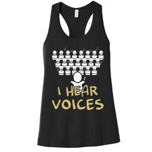 Choir Teacher I Hear Voices Funny Chorister Women's Racerback Tank