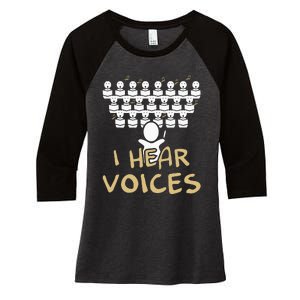 Choir Teacher I Hear Voices Funny Chorister Women's Tri-Blend 3/4-Sleeve Raglan Shirt