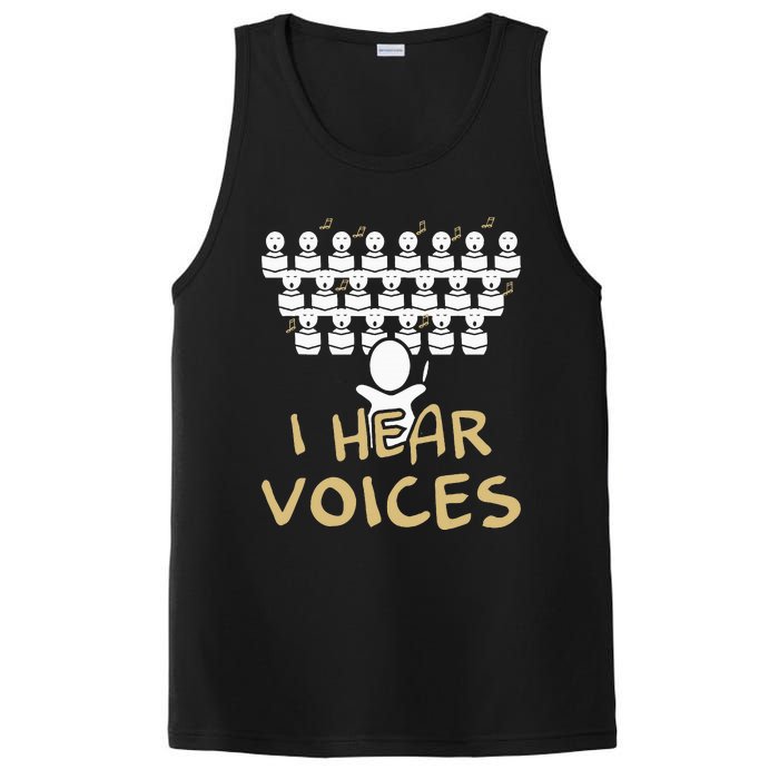 Choir Teacher I Hear Voices Funny Chorister PosiCharge Competitor Tank