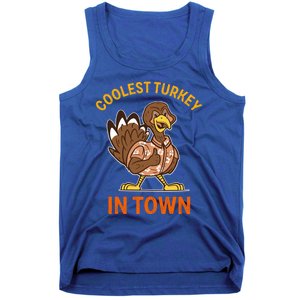 Coolest Turkey In Town Funny Thanksgiving Thankful Cool Gift Tank Top