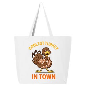 Coolest Turkey In Town Funny Thanksgiving Thankful Cool Gift 25L Jumbo Tote