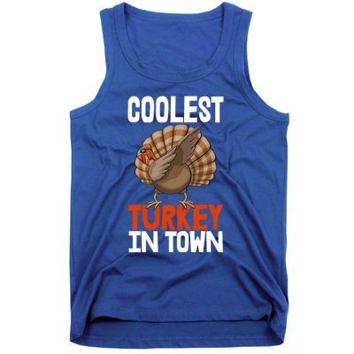 Coolest Turkey In Town Funny Turkey Gift Tank Top