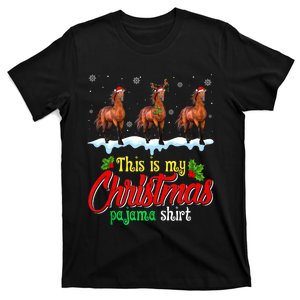 Cute This Is My Christmas Pajama Funny Santa Horse Tank Top T-Shirt