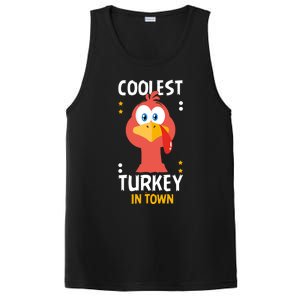 Coolest Turkey In Town Happy Family Thanksgiving Gift PosiCharge Competitor Tank