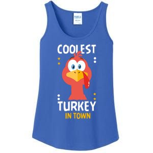 Coolest Turkey In Town Happy Family Thanksgiving Gift Ladies Essential Tank