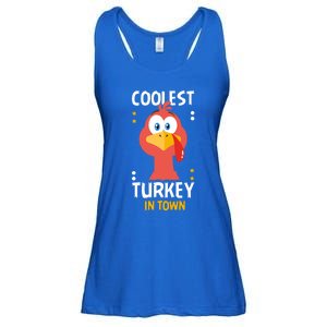 Coolest Turkey In Town Happy Family Thanksgiving Gift Ladies Essential Flowy Tank