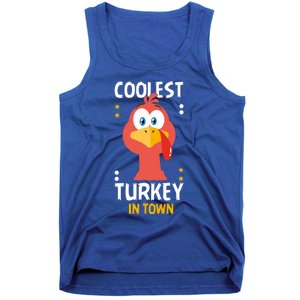 Coolest Turkey In Town Happy Family Thanksgiving Gift Tank Top