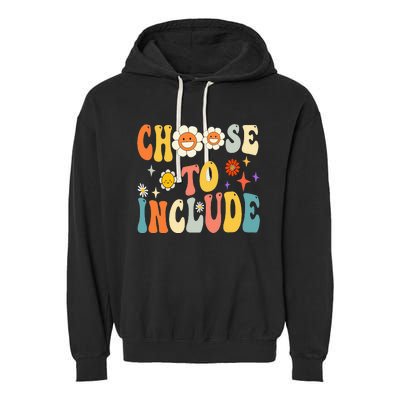 Choose To Include Special Education Teacher Autism Awareness Garment-Dyed Fleece Hoodie