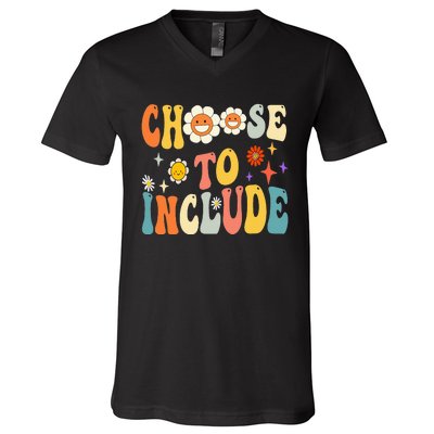 Choose To Include Special Education Teacher Autism Awareness V-Neck T-Shirt