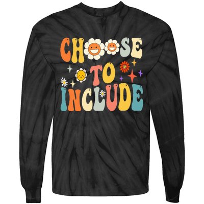 Choose To Include Special Education Teacher Autism Awareness Tie-Dye Long Sleeve Shirt