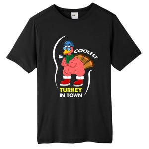 Coolest Turkey In Town Pajama Matching Meaningful Gift Tall Fusion ChromaSoft Performance T-Shirt