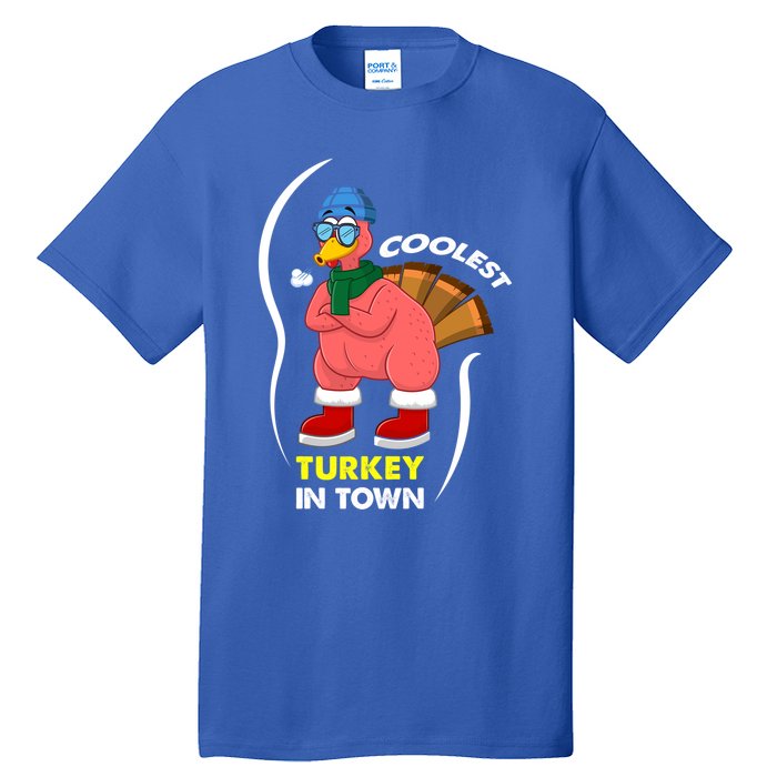 Coolest Turkey In Town Pajama Matching Meaningful Gift Tall T-Shirt