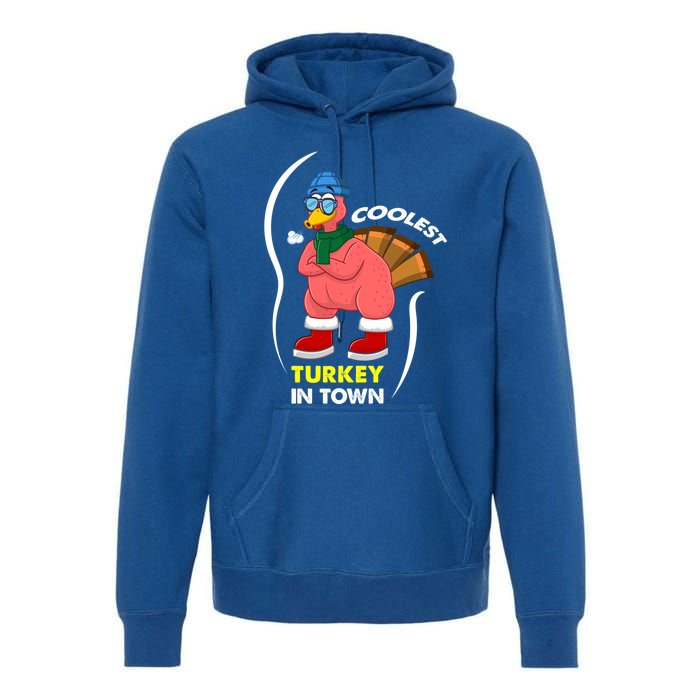 Coolest Turkey In Town Pajama Matching Meaningful Gift Premium Hoodie