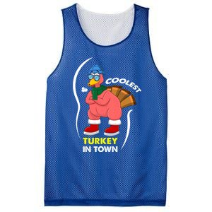 Coolest Turkey In Town Pajama Matching Meaningful Gift Mesh Reversible Basketball Jersey Tank