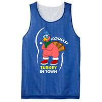 Coolest Turkey In Town Pajama Matching Meaningful Gift Mesh Reversible Basketball Jersey Tank