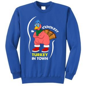 Coolest Turkey In Town Pajama Matching Meaningful Gift Tall Sweatshirt