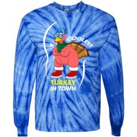 Coolest Turkey In Town Pajama Matching Meaningful Gift Tie-Dye Long Sleeve Shirt