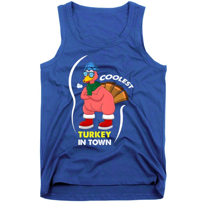 Coolest Turkey In Town Pajama Matching Meaningful Gift Tank Top