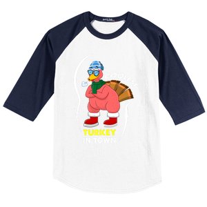 Coolest Turkey In Town Pajama Matching Meaningful Gift Baseball Sleeve Shirt