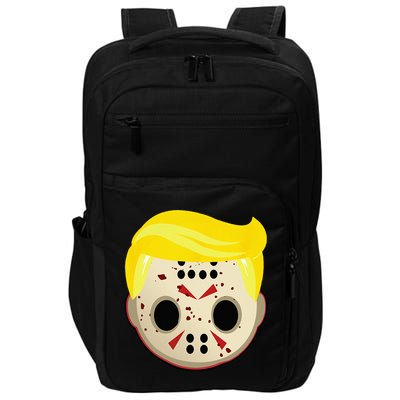 Cute Trump In Hockey Mask Funny Halloween Horror Impact Tech Backpack