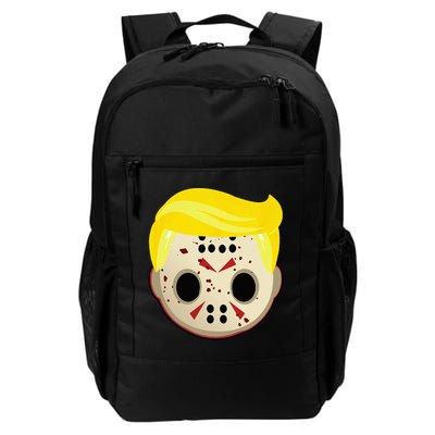 Cute Trump In Hockey Mask Funny Halloween Horror Backpack
