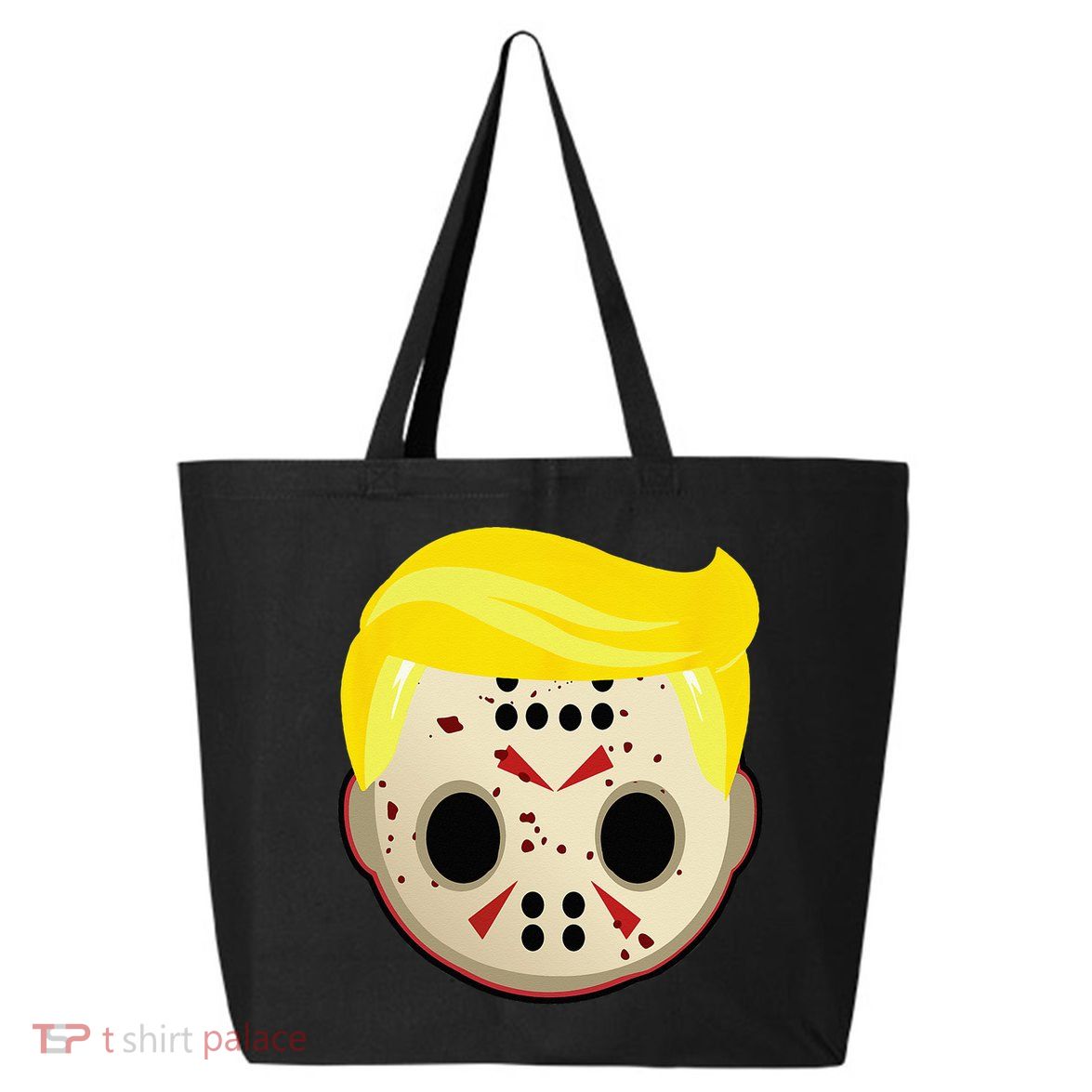 Cute Trump In Hockey Mask Funny Halloween Horror 25L Jumbo Tote