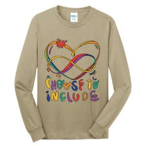 Choose To Include Autism Awareness Teacher Special Education Tall Long Sleeve T-Shirt