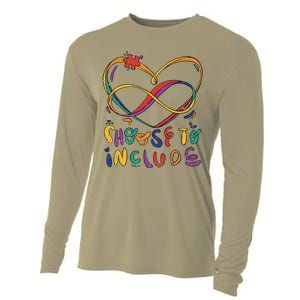 Choose To Include Autism Awareness Teacher Special Education Cooling Performance Long Sleeve Crew