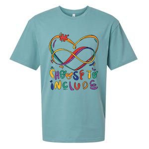 Choose To Include Autism Awareness Teacher Special Education Sueded Cloud Jersey T-Shirt