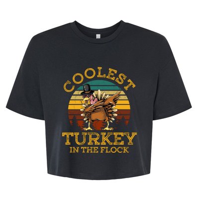 Coolest Turkey In The Flock Bella+Canvas Jersey Crop Tee