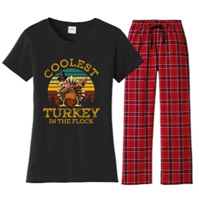 Coolest Turkey In The Flock Women's Flannel Pajama Set