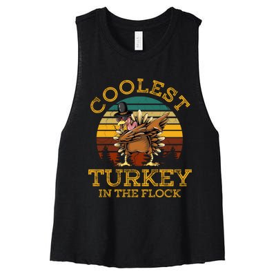 Coolest Turkey In The Flock Women's Racerback Cropped Tank